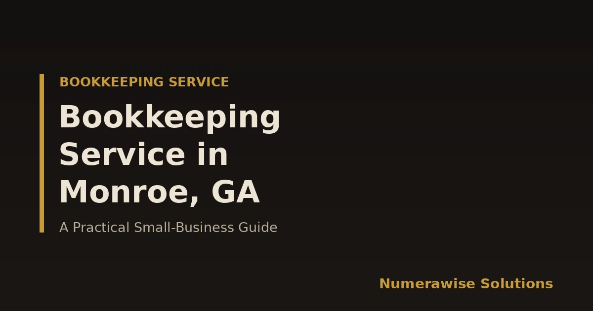 Bookkeeping Service in Monroe, GA