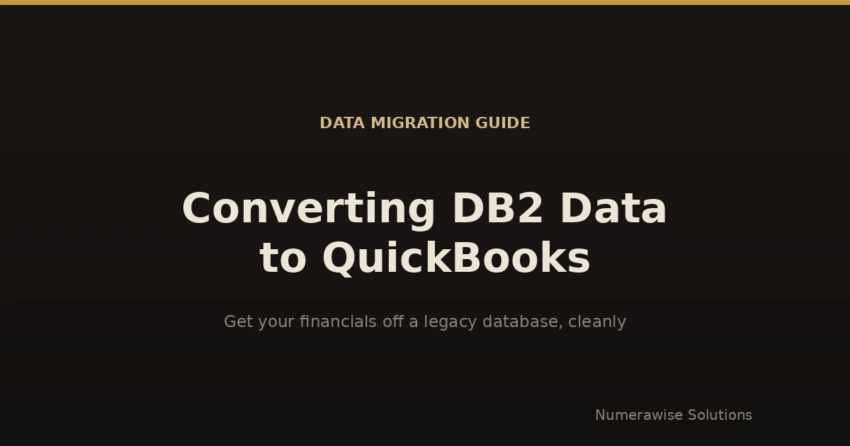 How to Convert DB2 to QuickBooks