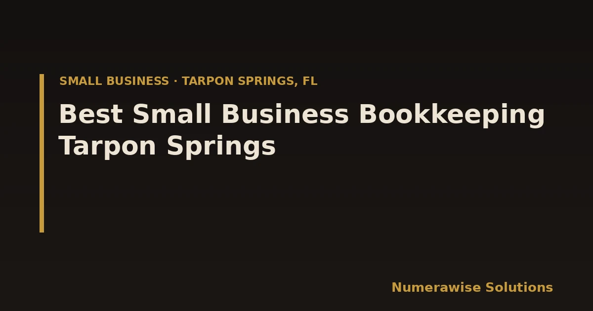 Best Small Business Bookkeeping Tarpon Springs