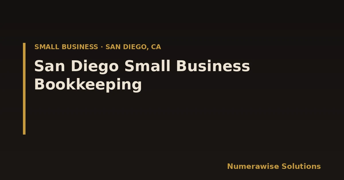 San Diego Small Business Bookkeeping