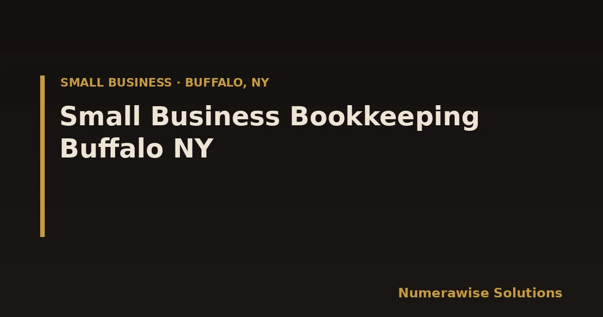 Small Business Bookkeeping Buffalo NY