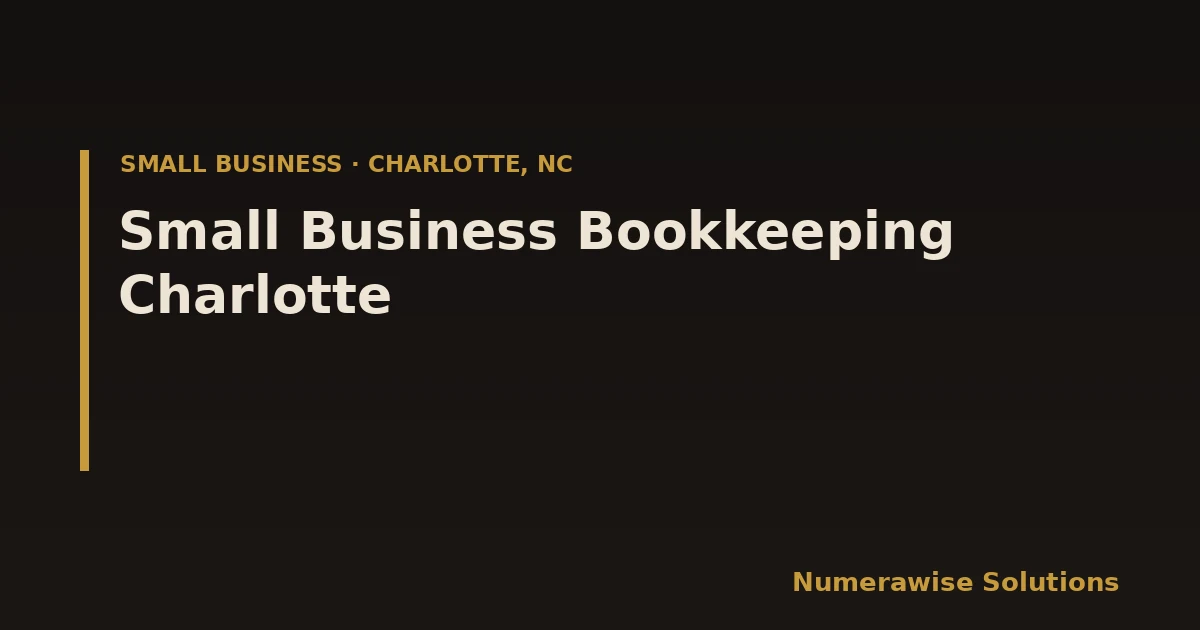 Small Business Bookkeeping Charlotte