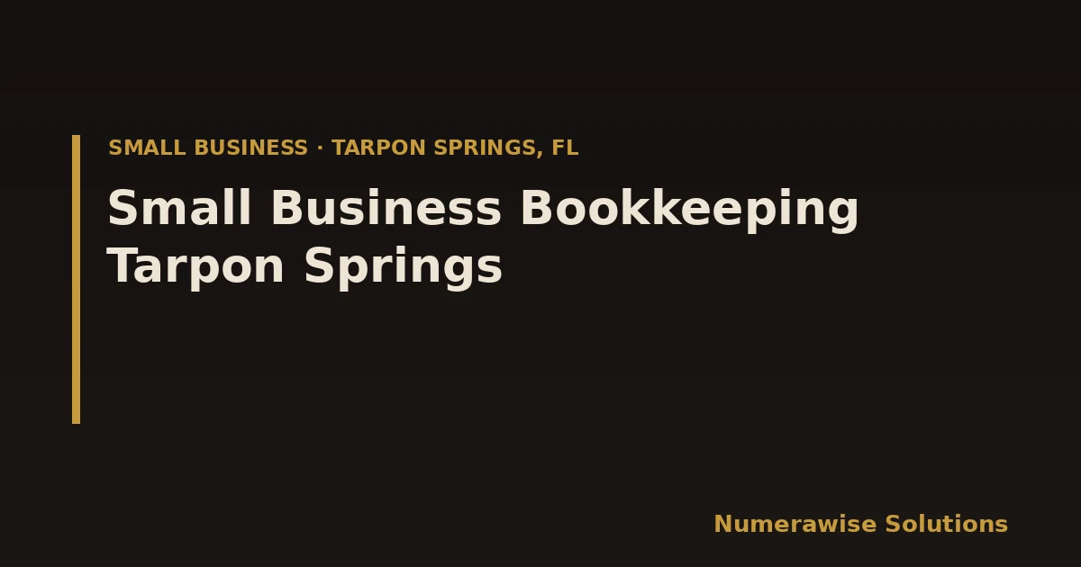Small Business Bookkeeping Tarpon Springs