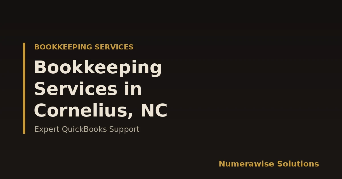 Bookkeeping Services in Cornelius, NC