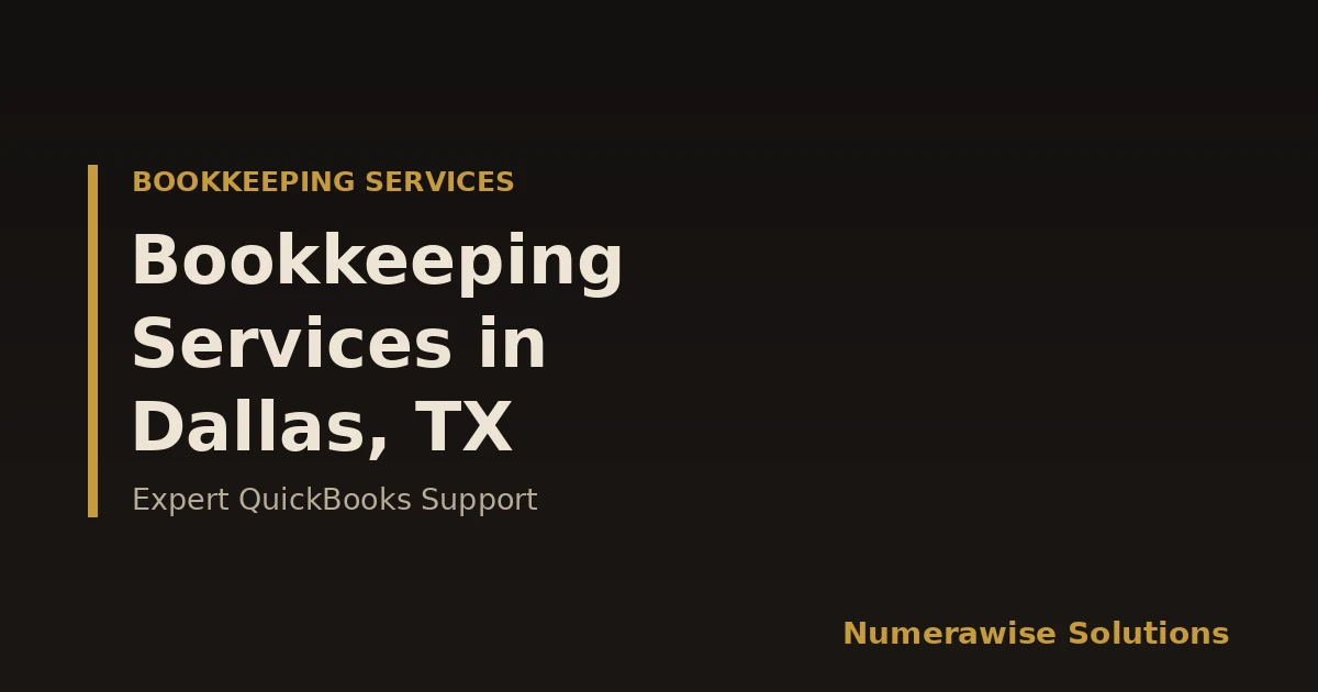 Bookkeeping Services in Dallas, TX