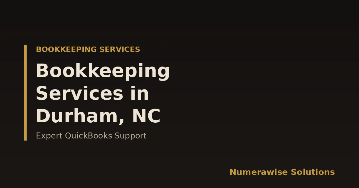 Bookkeeping Services in Durham, NC