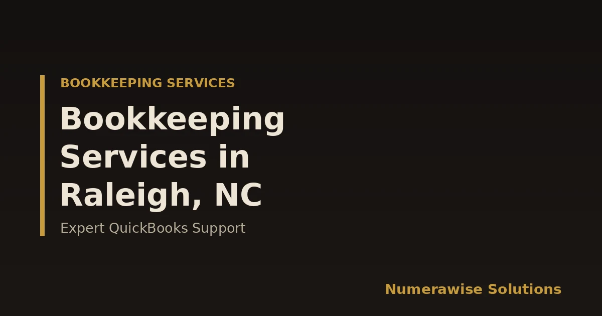 Bookkeeping Services in Raleigh, NC