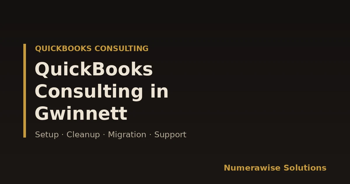 QuickBooks Consulting in Gwinnett