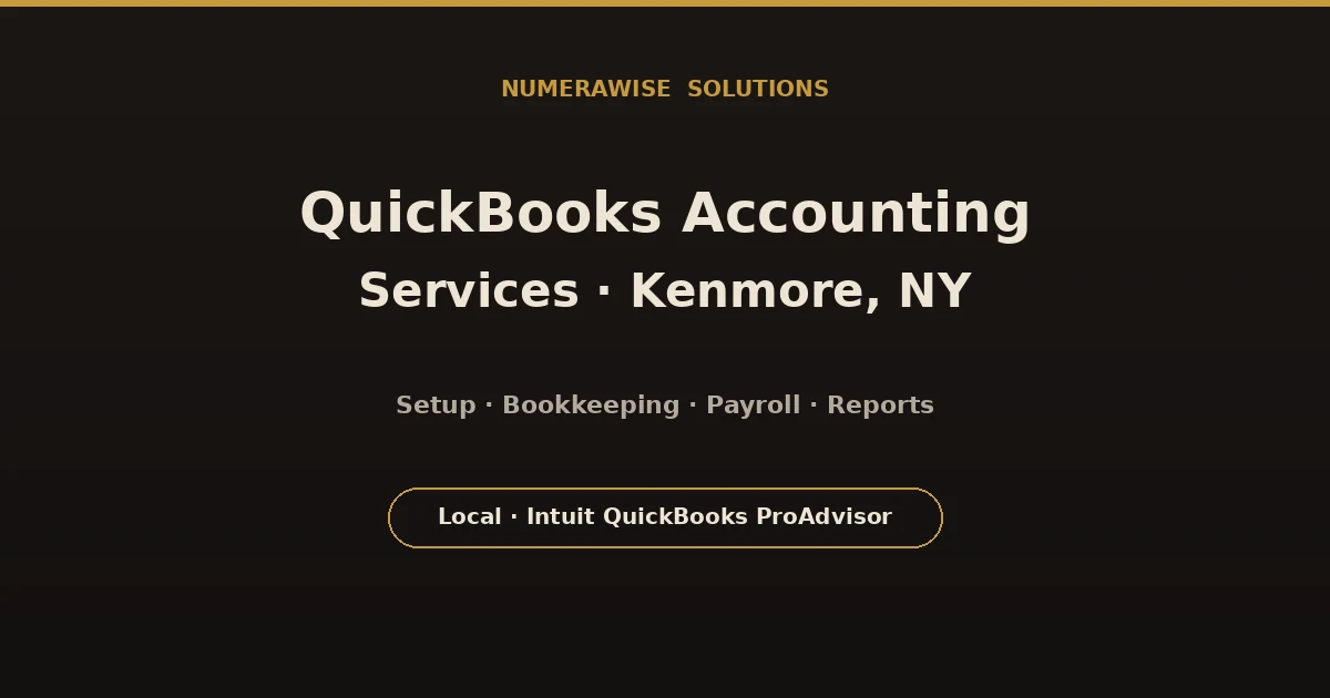 QuickBooks accounting services in Kenmore, NY
