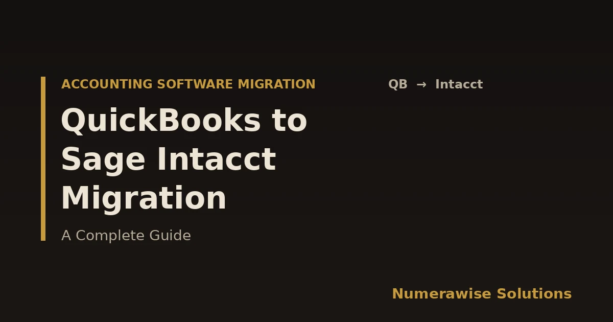 QuickBooks to Sage Intacct Migration