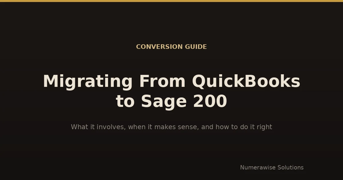 How to Migrate From QuickBooks to Sage 200