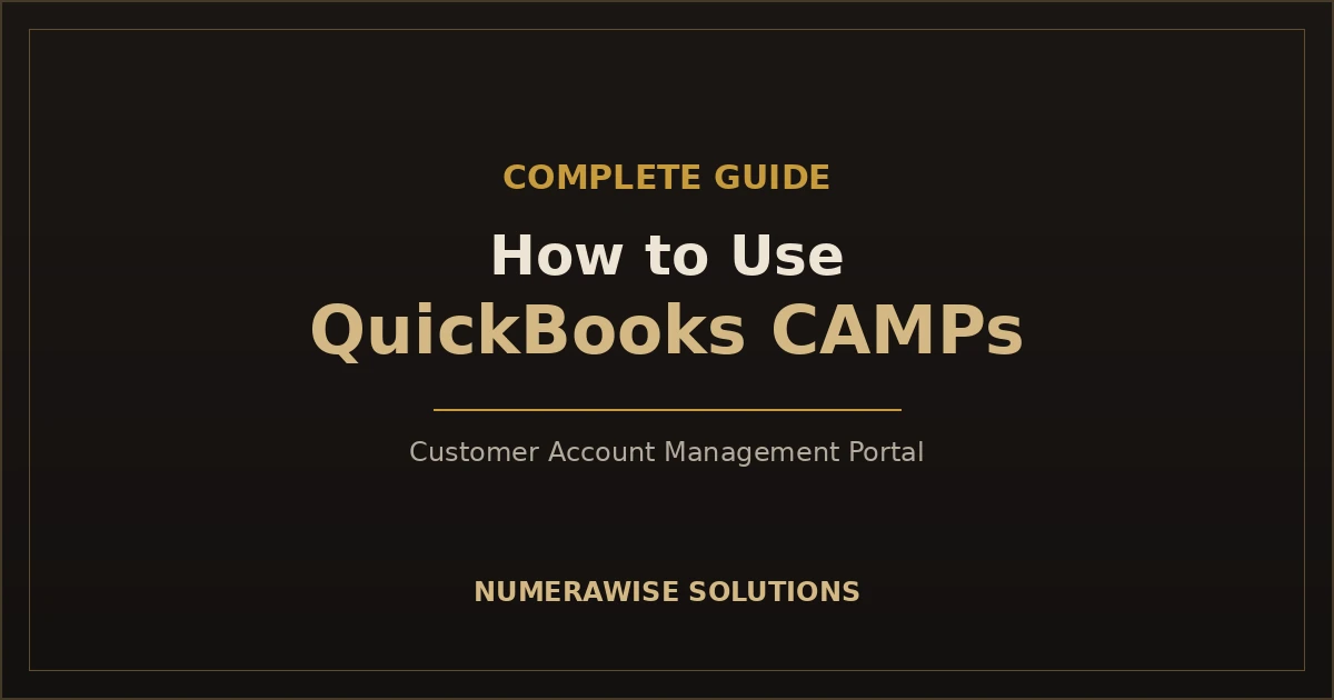 How to use QuickBooks CAMPs