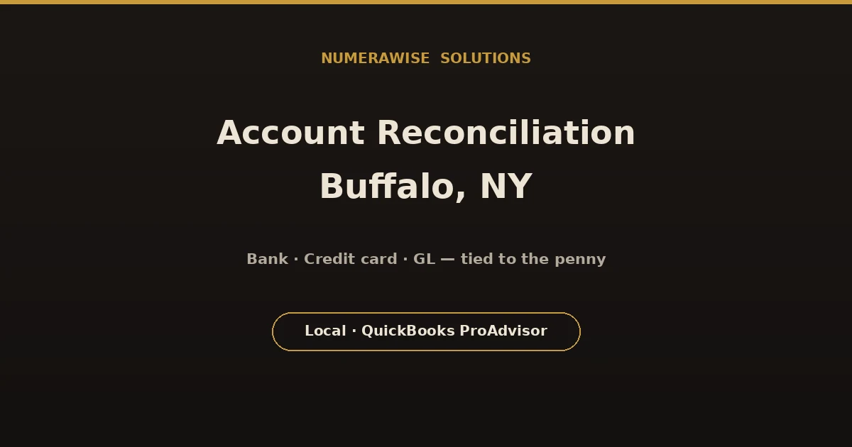 Account reconciliation services in Buffalo, NY