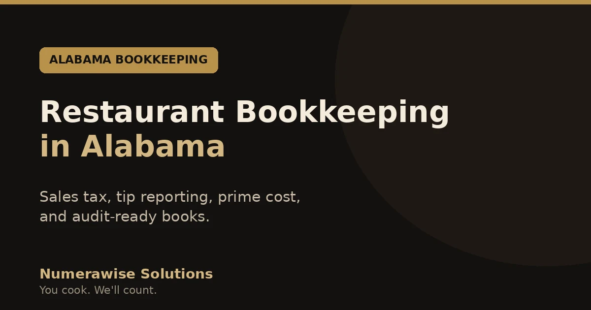 Restaurant Bookkeeping in Alabama