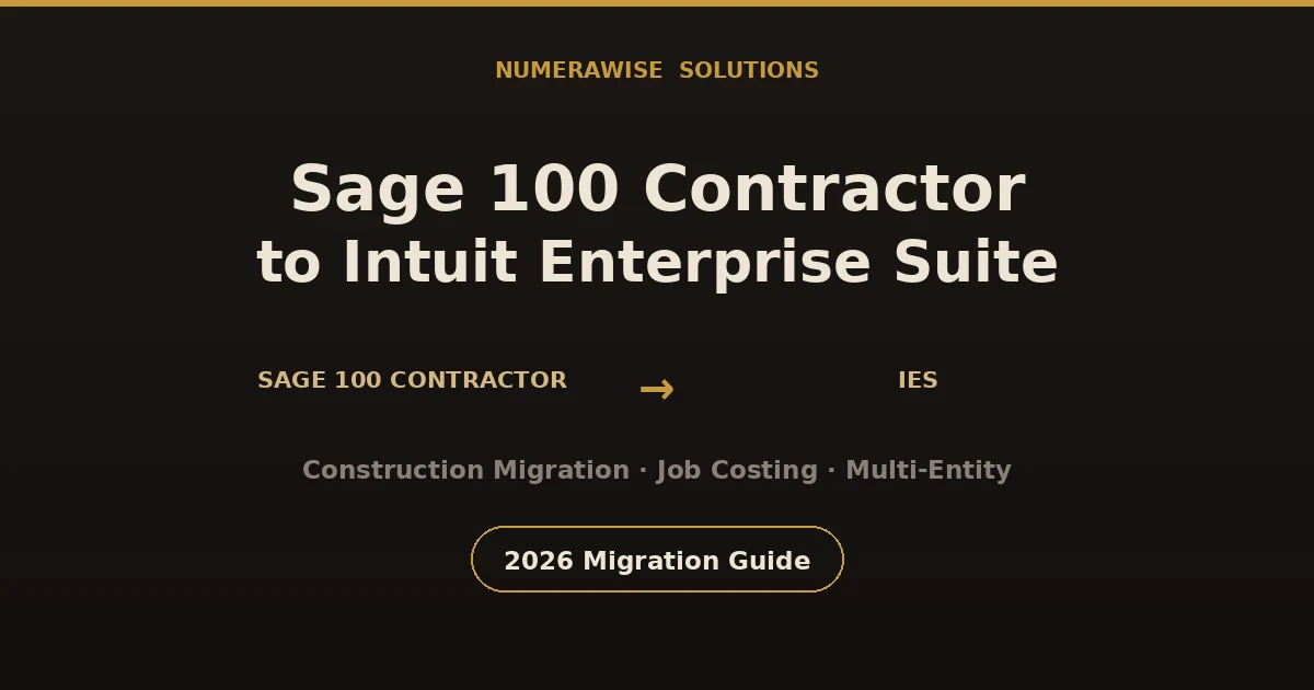 Sage 100 Contractor to Intuit Enterprise Suite Migration