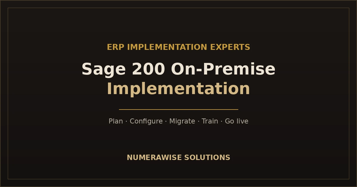 Sage 200 On-Premise implementation services