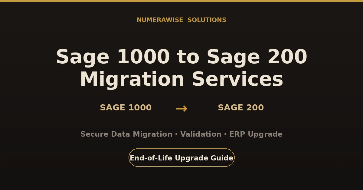 Sage 1000 to Sage 200 Migration Services