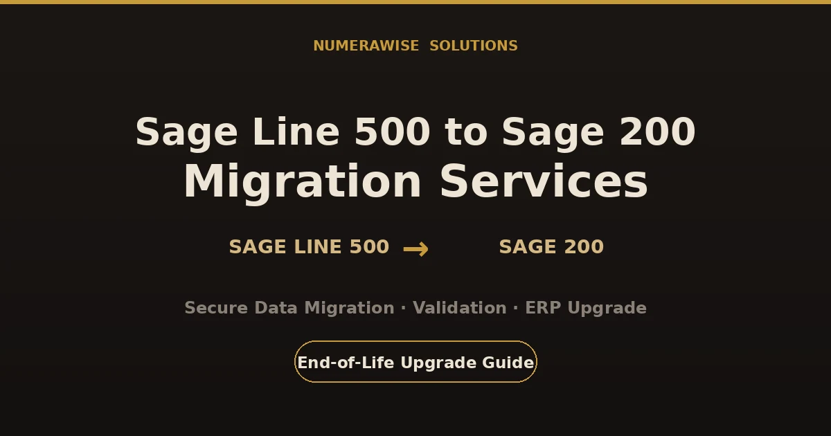 Sage Line 500 to Sage 200 Migration Services